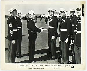 "TO THE SHORES OF TRIPOLI". SIX (6) ORIGINAL STILL PHOTOGRAPHS. 1942 USMC