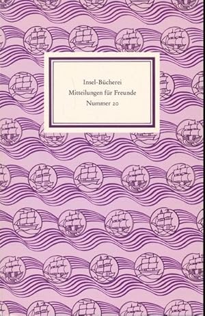 Bild des Verkufers fr Insel-Bcherei. Mitteilungen fr Freunde Nr. 20. zum Verkauf von Versandantiquariat  Rainer Wlfel