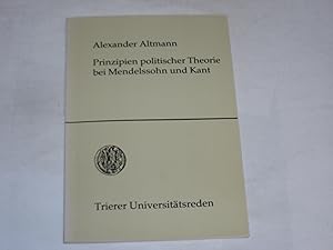 Seller image for Prinzipien politischer Theorie bei Mendelssohn und Kant. for sale by Der-Philo-soph