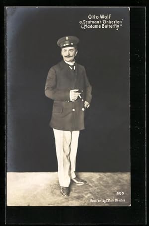 Bild des Verkufers fr Ansichtskarte Opernsnger Otto Wolf als Leutnant Linkerton in Madama Butterfly zum Verkauf von Bartko-Reher