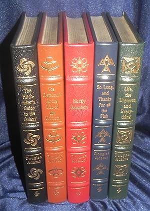 Seller image for The Hitchhikers Guide to the Galaxy Signed Douglas Adams Easton Press 5 Vol for sale by The Lion's End, Antiquarian Books