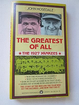 Seller image for The Greatest of All: The 1927 New York Yankees for sale by Chequered Past