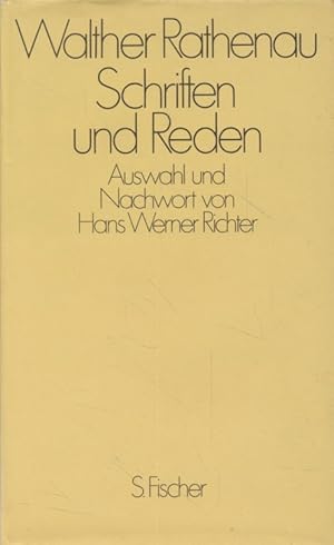 Bild des Verkufers fr Schriften und Reden. zum Verkauf von Fundus-Online GbR Borkert Schwarz Zerfa