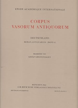 Imagen del vendedor de Corpus vasorum antiquorum - Berlin, Antiquarium - Bd.2. Deutschland; Teil: Bd. 21. a la venta por Fundus-Online GbR Borkert Schwarz Zerfa