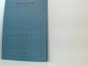 Bild des Verkufers fr Heinz Gappmayr: Texte im Raum (Dokumente unserer Zeit) Texte im Raum ; [anlsslich der Ausstellung Heinz Gappmayr - "Texte im Raum" vom 8. September bis 21. Oktober 1989 in der Galerie Dorothea van der Koelen, Mainz] zum Verkauf von Book Broker