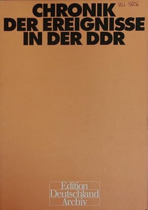Bild des Verkufers fr Chronik der Ereignisse in der DDR. zum Verkauf von Antiquariat Bookfarm