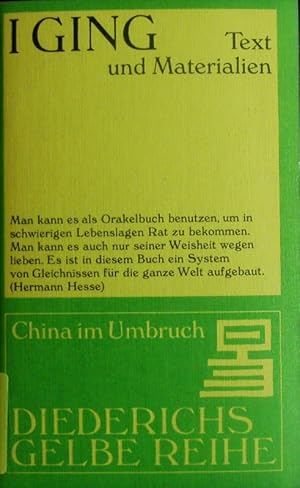 Seller image for I ging. Text und Materialien. for sale by Antiquariat Bookfarm