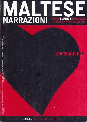 Bild des Verkufers fr Maltese Narrazioni Romance Numero 1 Aprile 2005 - Volume 24 zum Verkauf von Librodifaccia