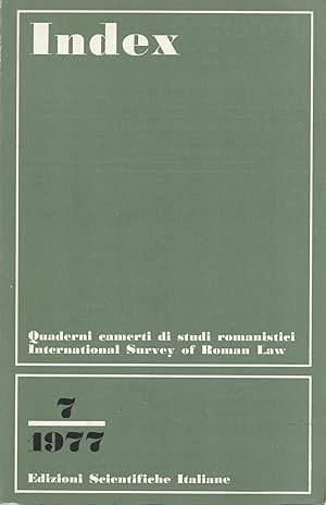Stato e istituzioni rivoluzionarie in Roma antica. Index n. 7/1977
