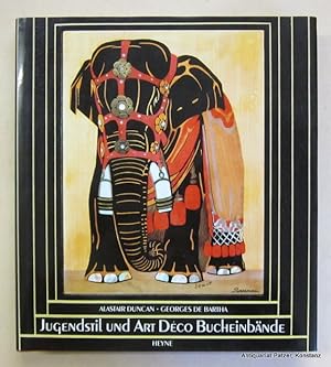 Seller image for Jugendstil und Art Dco Bucheinbnde 1880-1940. Vorwort von Priscilla Juvelis. Aus dem Englischen von Dora Toblach. Mnchen, Heyne, 1989. 4to. Mit zahlreichen, meist farbigen Abbildungen. 199 S. Or.-Lwd. mit Schutzumschlag. (Collection Rolf Heyne). (ISBN 3453032322). for sale by Jrgen Patzer