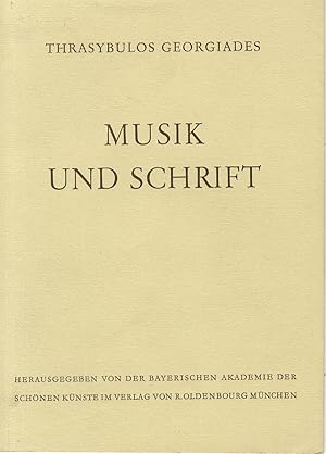 Bild des Verkufers fr Musik und Schrift. zum Verkauf von Libreria Oreste Gozzini snc