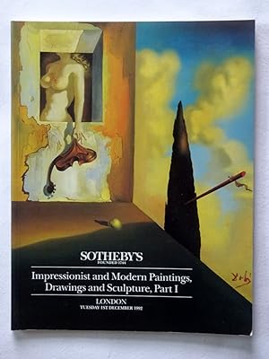 Seller image for Impressionist and Modern Paintings, Drawings and Sculpture, Part I. Tuesday 1 December 1992, Sotheby's London Auction Catalogue No KANDINSKY for sale by Tony Hutchinson