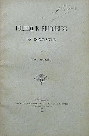 Seller image for La politique religieuse de Constantin for sale by Bouquinerie L'Ivre Livre