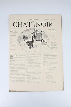 Imagen del vendedor de Chanson du scieur de long - In Le Chat noir N238 de la cinquime anne du samedi 31 juillet 1886 a la venta por Librairie Le Feu Follet