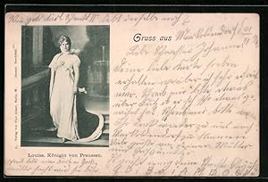 Bild des Verkufers fr Ansichtskarte Knigin Luise von Preussen auf einer Treppe zum Verkauf von Bartko-Reher