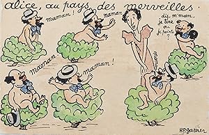 Humoristique dessin original signé faisant référence au film Fanny de Marc Allégret et Marcel Pag...