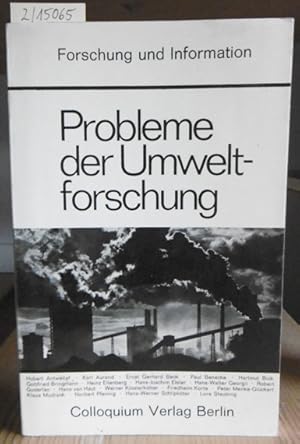 Bild des Verkufers fr Probleme der Umweltforschung. zum Verkauf von Versandantiquariat Trffelschwein