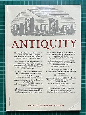 Seller image for Antiquity Journal, Volume 73, Number 280, June 1999 for sale by ACCESSbooks