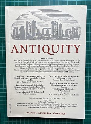 Imagen del vendedor de Antiquity Journal, Volume 74, Number 283, March 2000 a la venta por ACCESSbooks