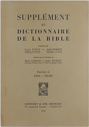 Seller image for Supplment au dictionnaire de la bible : Fascicule 37 Paul - Pch for sale by Untje.com