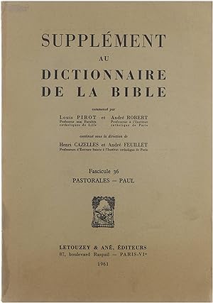 Seller image for Supplment au dictionnaire de la bible : Fascicule 36 Pastorale - Paul for sale by Untje.com