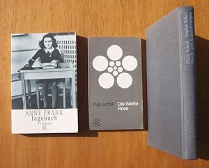 Imagen del vendedor de Drei Bcher: 1. Die Weisse Rose ; 2. Hans Scholl. Sophie Scholl - Briefe und Aufzeichnungen ; 3. Tagebuch der Anne Frank. Geschichten aus dem Hinterhaus a la venta por Versandantiquariat Manuel Weiner