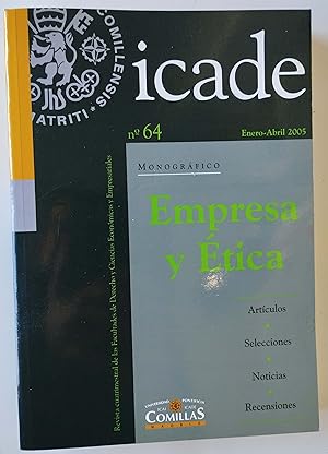 Imagen del vendedor de icade .Monografico Empresa y tica . Artculos - Selecciones - Noticias - Recensiones N 64 a la venta por Librera Salvalibros Express