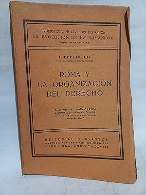 Seller image for Roma y la Organizacin del Derecho for sale by Libros de Ultramar Alicante