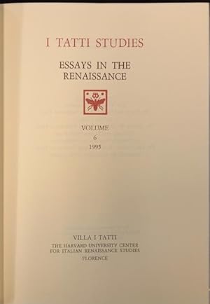 Seller image for THE 1615 STATUTES OF THE SIENESE GUILD OF STATIONEERS AND BOOKSELLERS. Provincial Publishing in Early Modern Tuscany. Saggio contenuto nel volume "I Tatti Studies", Essays in the Renaissance, n6, 1995. for sale by studio bibliografico pera s.a.s.