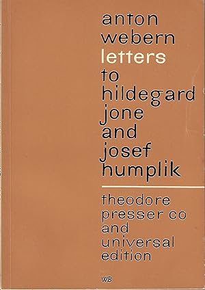 Letters to Hildegard Jone and Josef Humplik