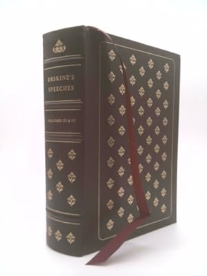 Seller image for Speeches of Lord Erskine While at the Bar, Volumes III & IV, Bound in One Volume for sale by ThriftBooksVintage