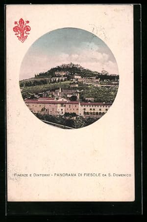 Seller image for Cartolina Firenze e Dintorni, Panorama di Fiesole da S. Domenico for sale by Bartko-Reher