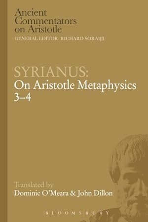 Image du vendeur pour Syrianus : On Aristotle Metaphysics 3-4 mis en vente par GreatBookPricesUK