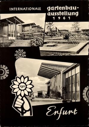 Ansichtskarte / Postkarte Erfurt in Thüringen, Internationale Gartenausstellung 1961, Ansichten