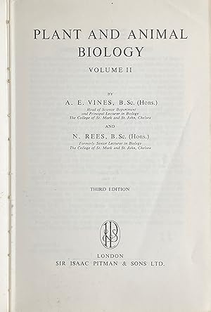 Seller image for Plant and animal biology, vol. 2 for sale by Acanthophyllum Books