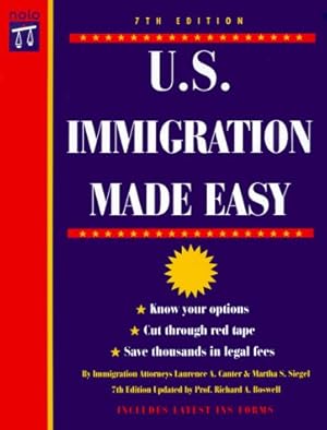 Imagen del vendedor de U.S. Immigration Made Easy (U S Immigration Made Easy, 7th ed) a la venta por WeBuyBooks