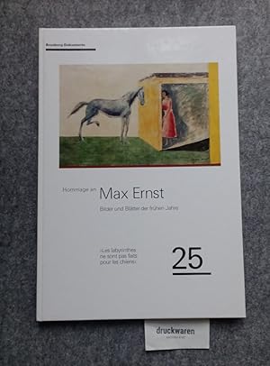 Bild des Verkufers fr Hommage an Max Ernst. "Les labyrinthes ne sont pas faits pour les chiens". Bilder und Bltter 1920 bis 1939. Katalog zur Ausstellung vom 25.8. bis 6.10.1990. zum Verkauf von Druckwaren Antiquariat