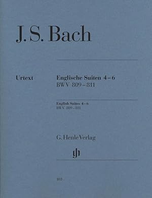 Seller image for Englische Suiten (Nr.4, 5, 6) BWV 809-811 F-Dur, e-Moll, d-Moll, Klavier for sale by moluna