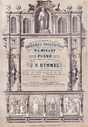 Grandes Concertos arrangées pour Piano avec Cadences et ornements par le celebre J.N.Hummel. N°6....