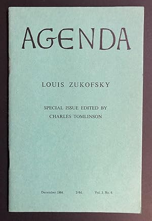 Seller image for Agenda, Volume 3, Number 6 (December 1964) - Louis Zukofsky - Special Issue Edited by Charles Tomlinson for sale by Philip Smith, Bookseller