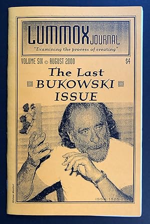Imagen del vendedor de Lummox Journal, Volume 6, Number 8 (Six; August 2000) - The Last Bukowski Issue a la venta por Philip Smith, Bookseller