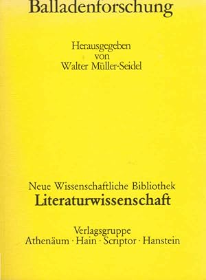 Bild des Verkufers fr Balladenforschung. hrsg. von Walter Mller-Seidel / Neue wissenschaftliche Bibliothek ; 108 : Literaturwiss. zum Verkauf von Schrmann und Kiewning GbR