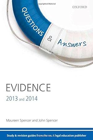 Imagen del vendedor de Questions & Answers Evidence 2013-2014 Law Revision and Study Guide 8/e (Law Questions & Answers) a la venta por WeBuyBooks