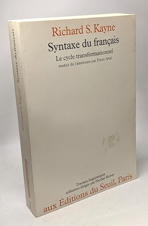 Immagine del venditore per Syntaxe du franais. Le cycle transformationnel venduto da crealivres