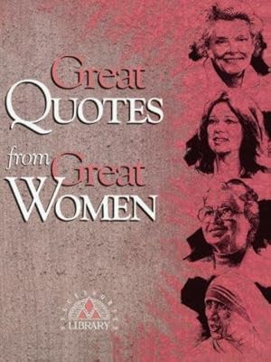 Immagine del venditore per Great Quotes from Great Women (Great Quotes Series) venduto da WeBuyBooks