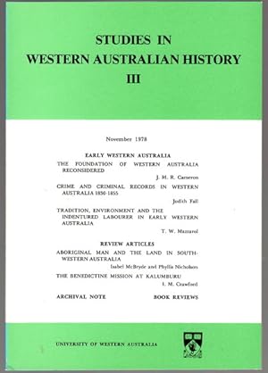 Seller image for Early Western Australia: Studies in Western Australian History III for sale by Book Merchant Bookstore