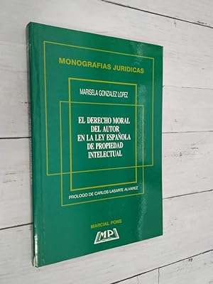 Seller image for El derecho moral del autor en la Ley Espaola de Propiedad Intelectual for sale by Librera Dilogo