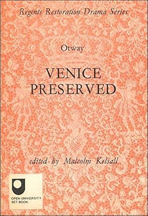 Bild des Verkufers fr Venice Preserved (Regents Restoration Drama) zum Verkauf von WeBuyBooks