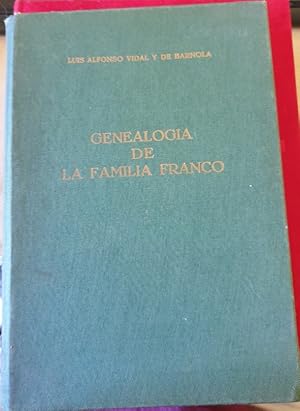 Imagen del vendedor de GENEALOGIA DE LA FAMILIA FRANCO. a la venta por Libreria Lopez de Araujo