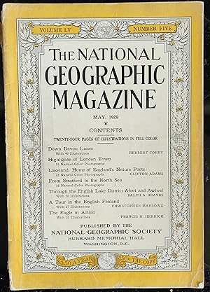 Imagen del vendedor de The National Geographic Magazine, May 1929 / Herbert Corey "Down Devon Lanes" / Highlights of London Town / Clifton Adams "Lakeland, Home of England's Nature Poets" / From Stratford to the North Sea" / Ralph A Graves "Thro a la venta por Shore Books